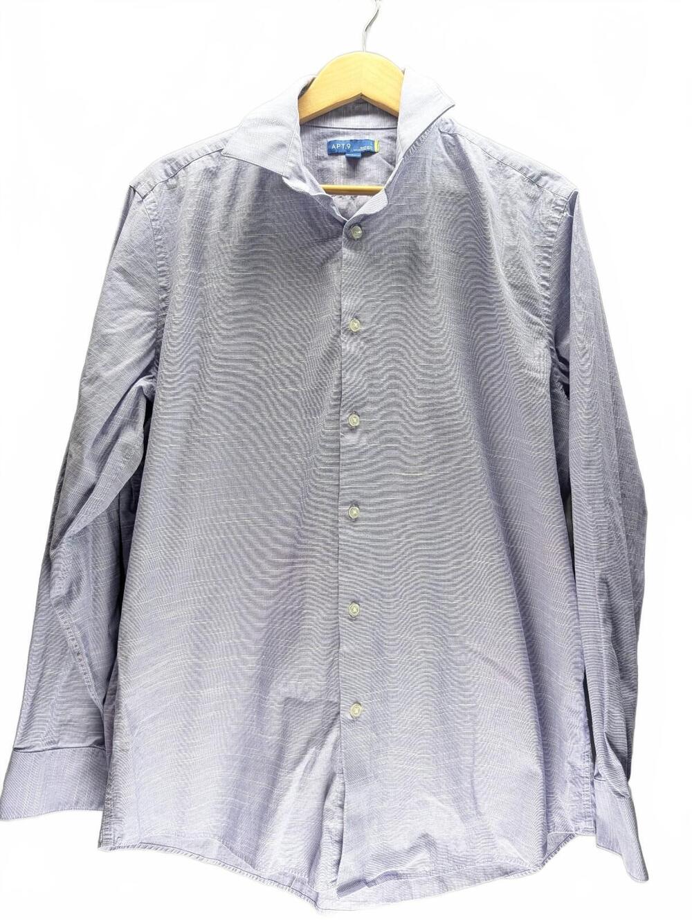 APT. 9 Men's Long Sleeve Button-Up Dress Shirt, Size Large,